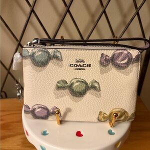 Coach Corner “Candy” Zip Wristlet Nwt